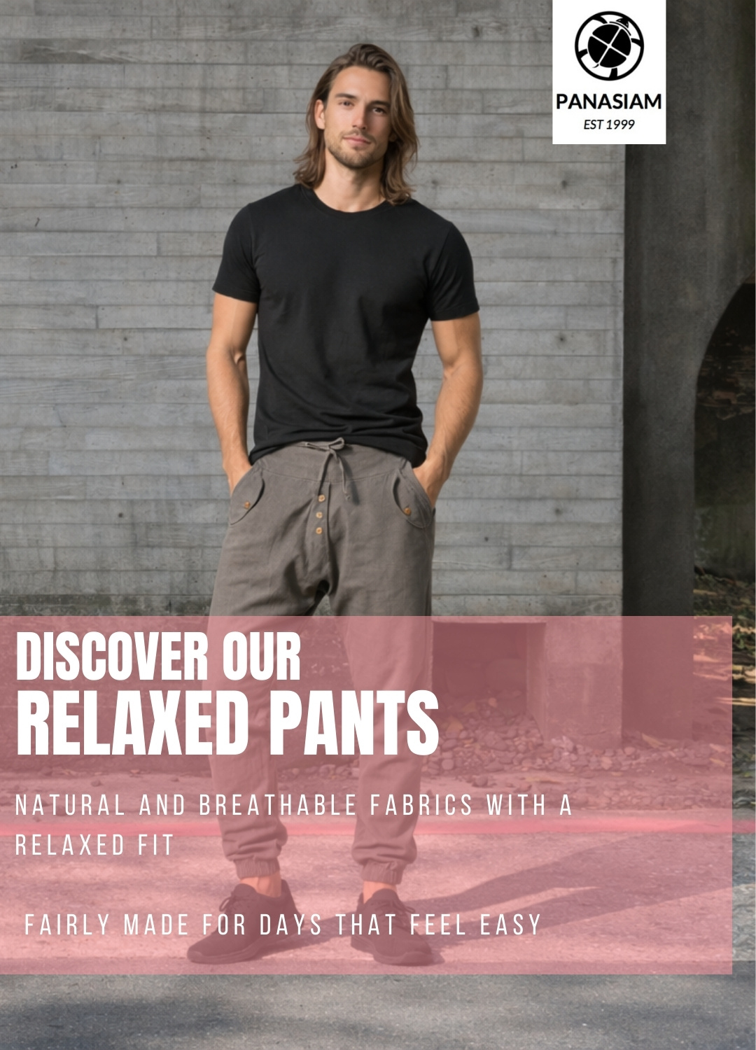 Relax Pants for Men - Cotton & Viscose | PANASIAM