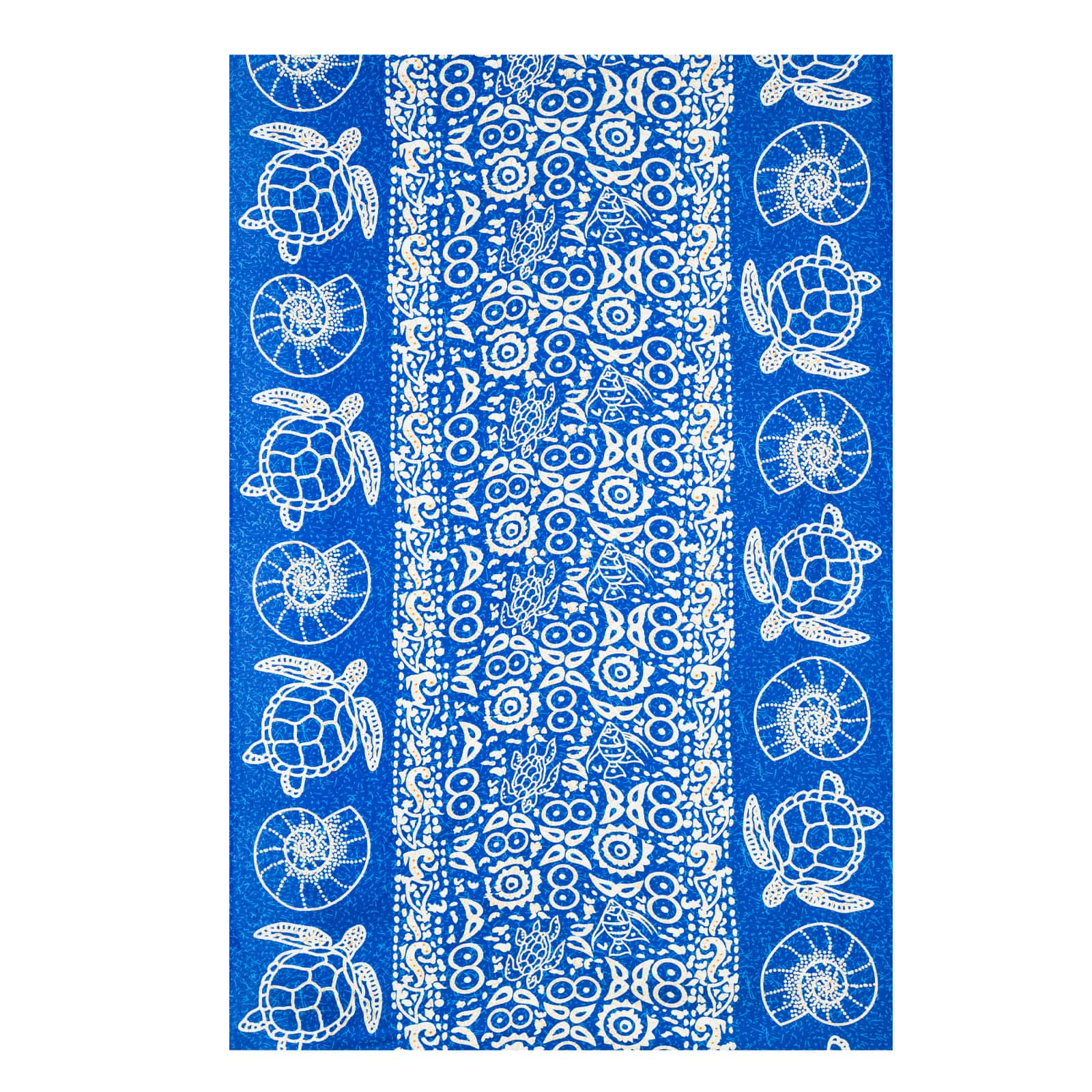 Sarong Atlantic, Pareo bikini cover-up, blau, ganzes Muster, komprimiertes Bild