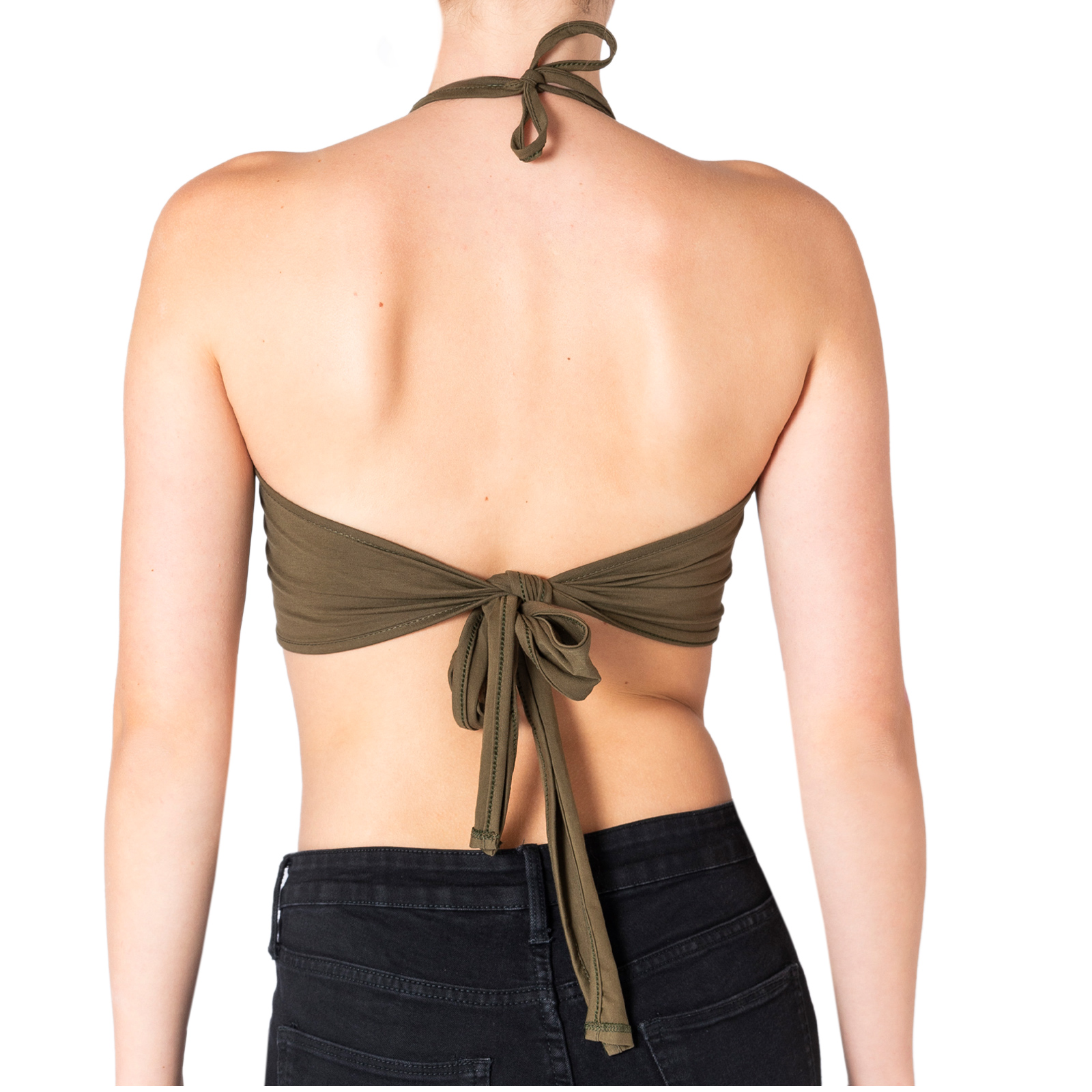 Bikinioberteil Splice in olive von hinten
