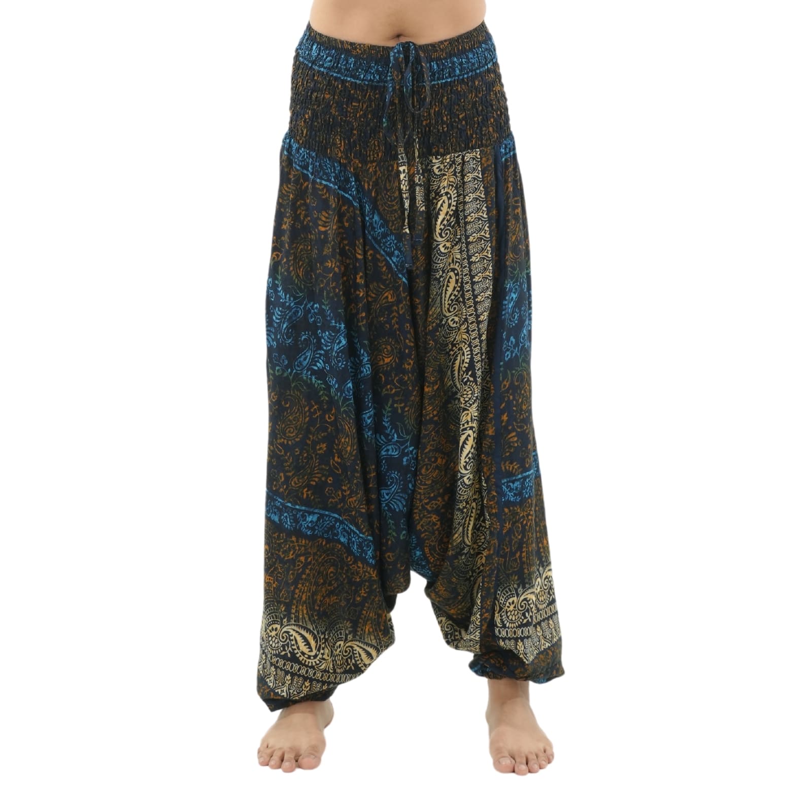 Aladinhose Indostyle blau, stehend Vorderansicht