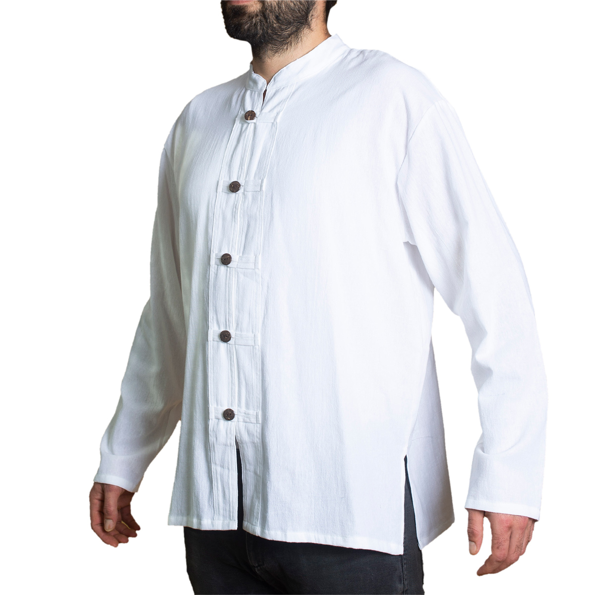 Thai Fisherman shirt with wooden buttons