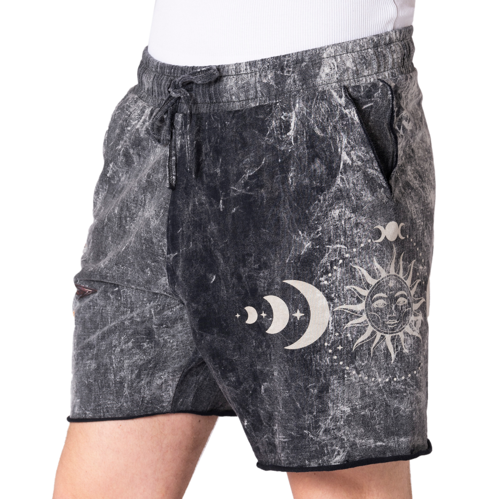 Shorts No Time Mond in grau an der Seite