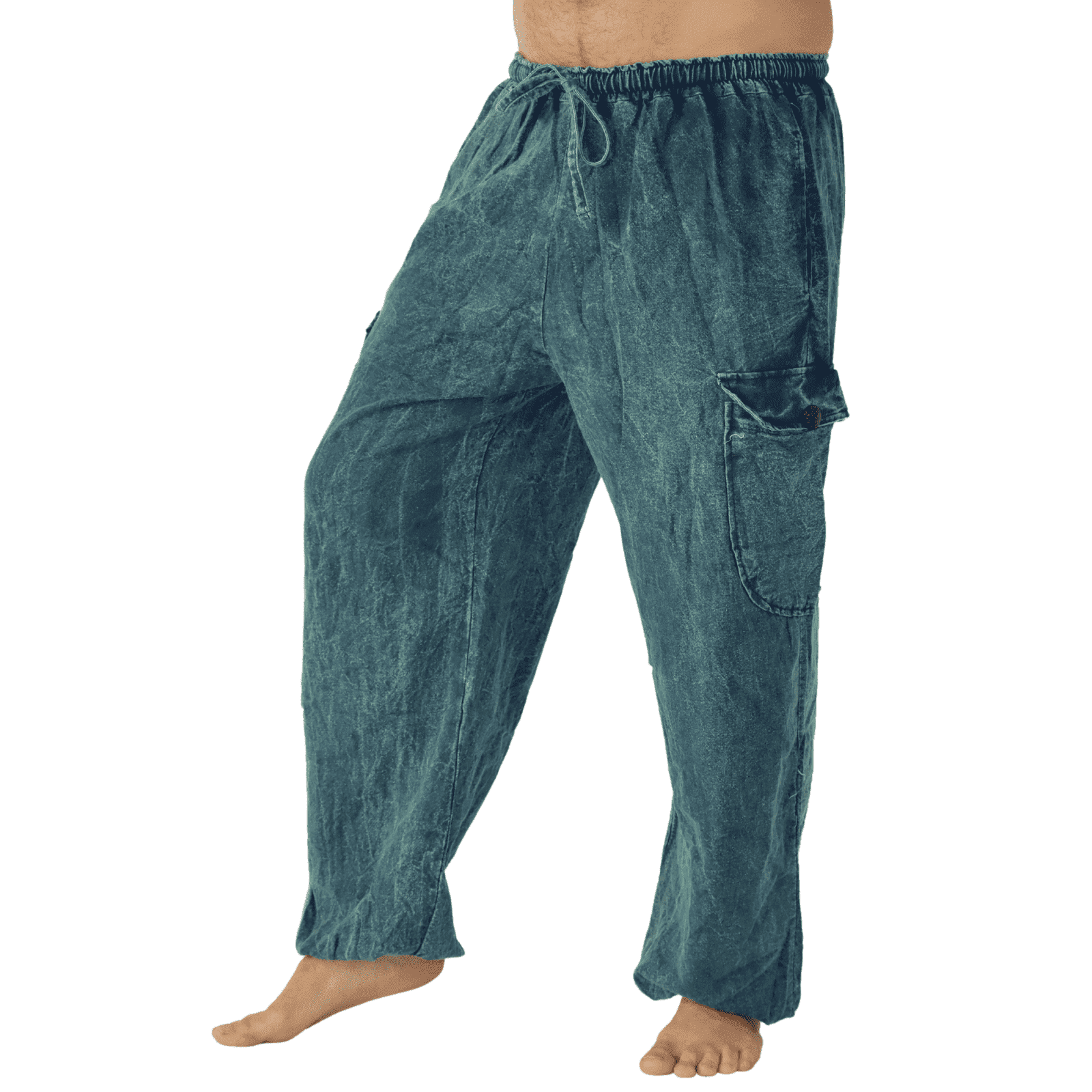 Cargohose stonewash dunkelblau, stehend Vorderansicht