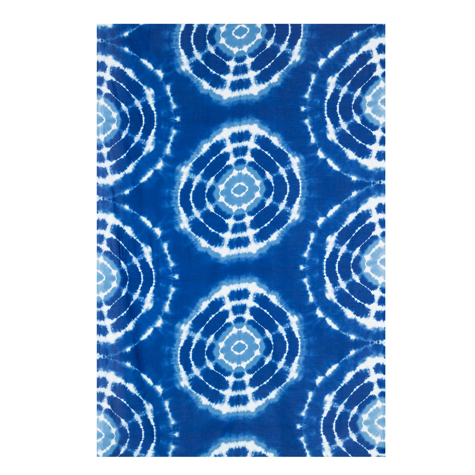 Sarong Tie-Dye, Pareo, buntes Strandtuch, blau, ganzes Muster, komprimiertes Bild