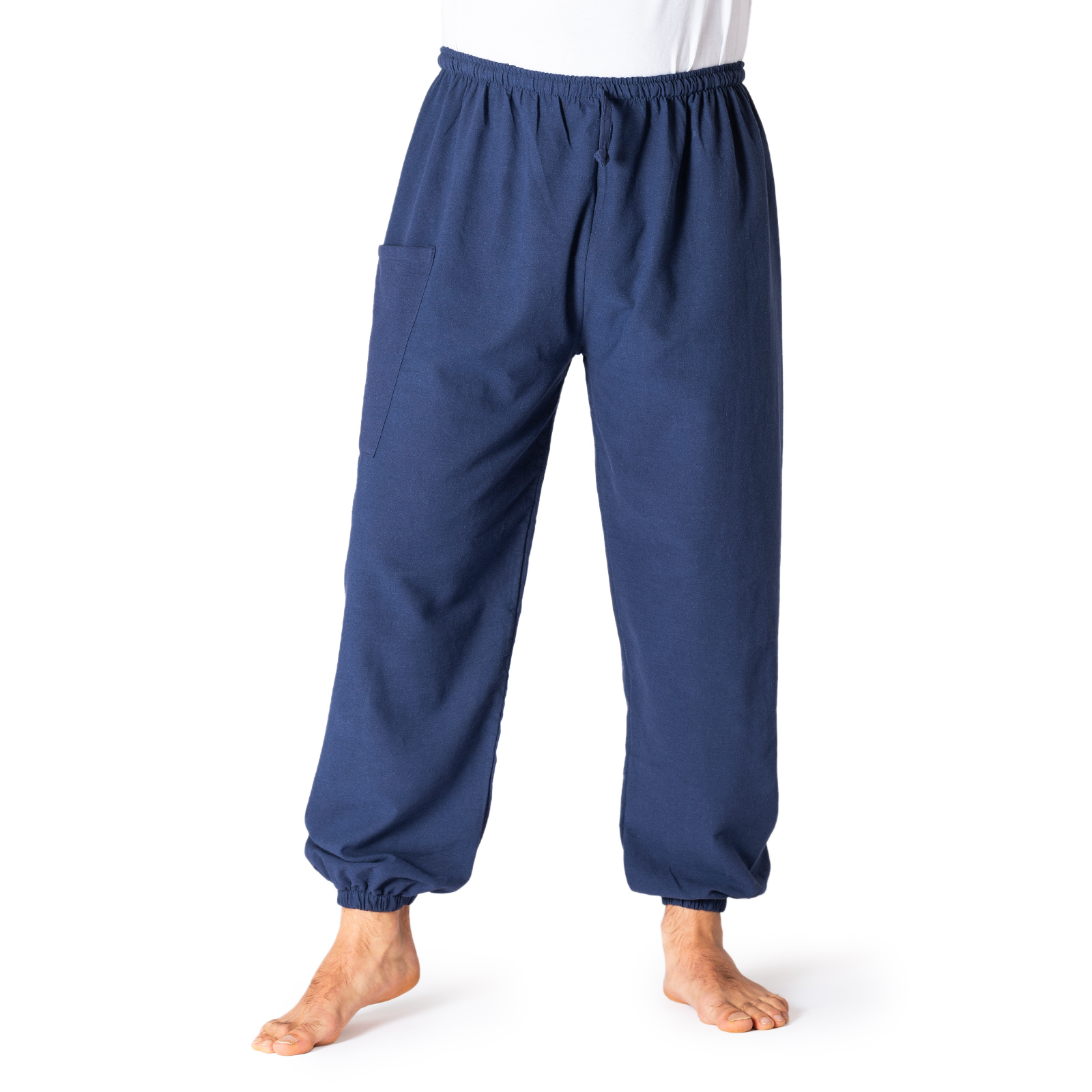 Loungehose einfarbig in dunkel blau von vorne